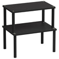 VERTORGAN Cabinet Organizer Shelf(Set of 2),Kitchen Counter Shelves,Bamboo Stackable Expandable Spice Rack Countertop(Large)