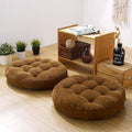 Meditation Floor Pillow Set of 2 Large Round Floor Cushions for Adults Tufted Corduroy Floor Seat Pillows Cushion for Living Room,Dark Grey 16.5" Lx16.5 Wx3 H