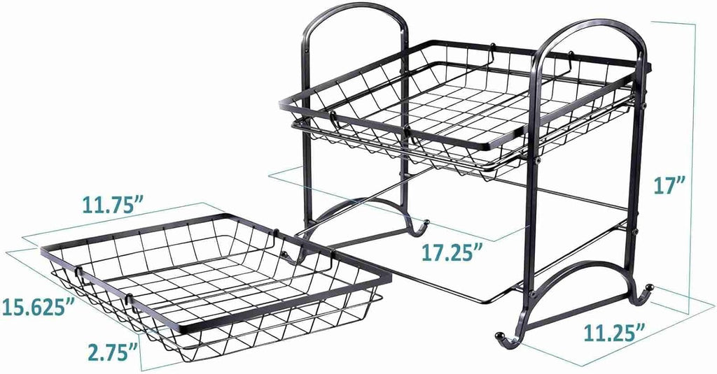 Stackable Candy Display Rack wtih Rattan|Stackable Candy Organizer|Multi-Function Snack Rack&Shelf for Chips |Perfect Display Solution for Stores (Brown, Medium)