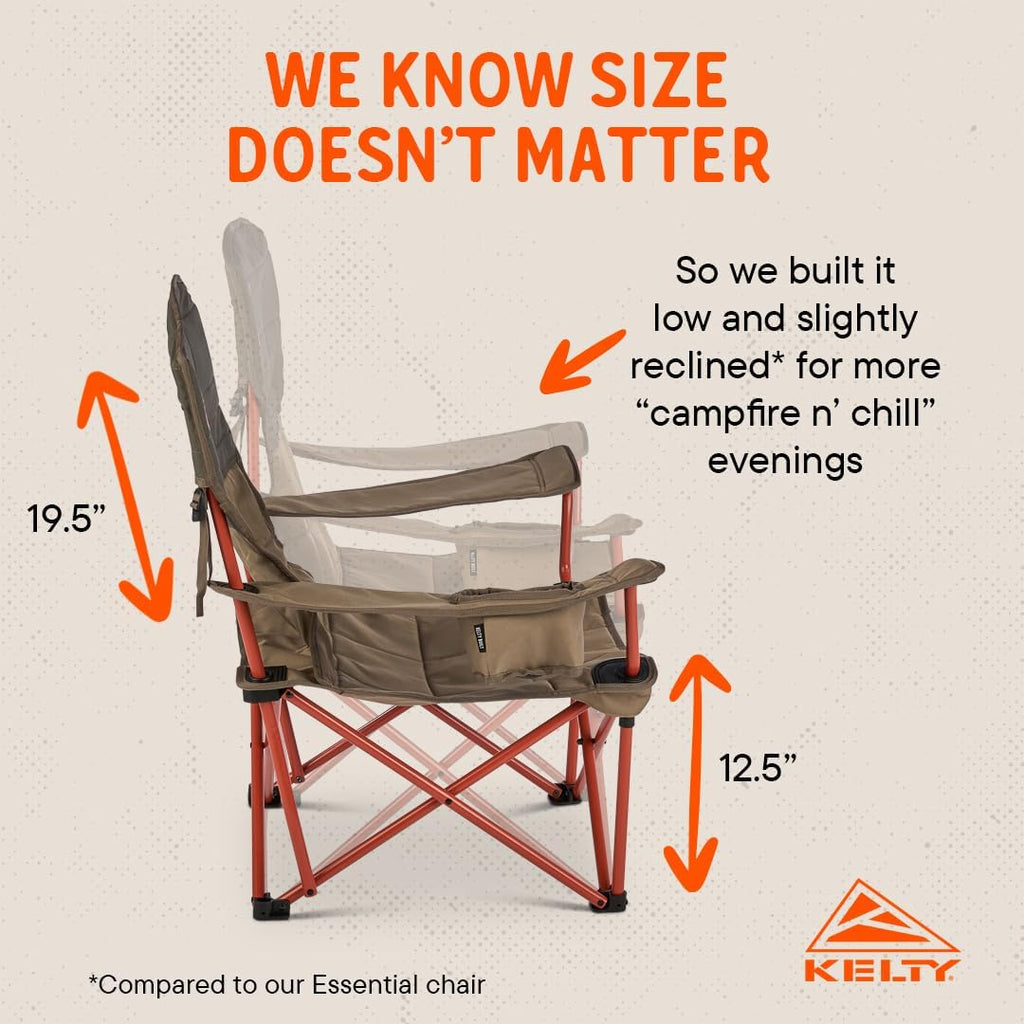 Kelty, Lowdown Chair, Bungee Cord/Beluga, One Size