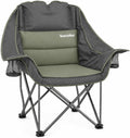 OUTSIDER Oversized Camping Chair, Comfort Padded Lounge Chair,Outdoor Camp Folding Chair, Balcony Lounge 400lb Capacity
