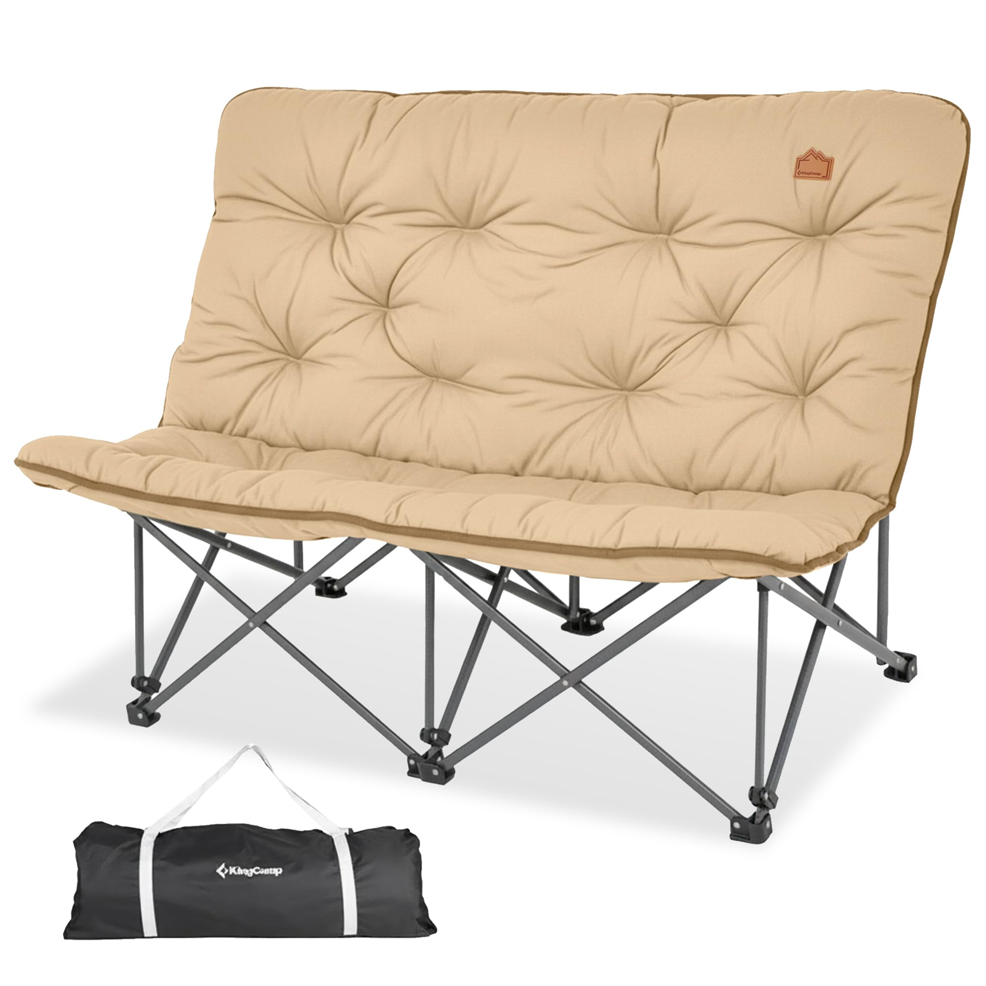 KingCamp Folding Comfy Butterfly Chair Oversized Padded Camping Chairs for Adults Comfortable Camp Chair 300lbs Heavy Duty with High Back for Outdoor Lawn Patio Bedroom Living Room Dorm