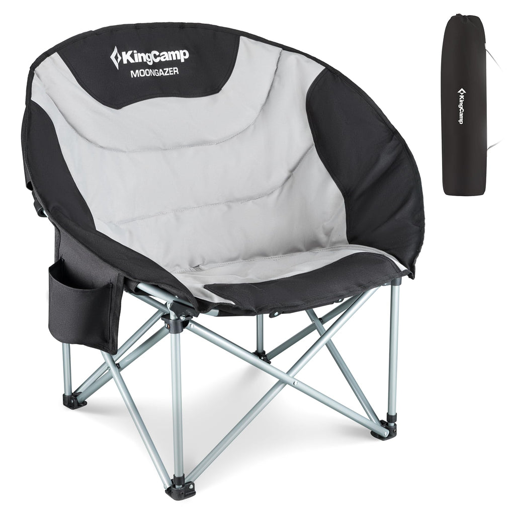 KingCamp Folding Comfy Butterfly Chair Oversized Padded Camping Chairs for Adults Comfortable Camp Chair 300lbs Heavy Duty with High Back for Outdoor Lawn Patio Bedroom Living Room Dorm