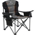 500LBS Oversized Folding Camping Chair with Cooler Bag & Cup Holder