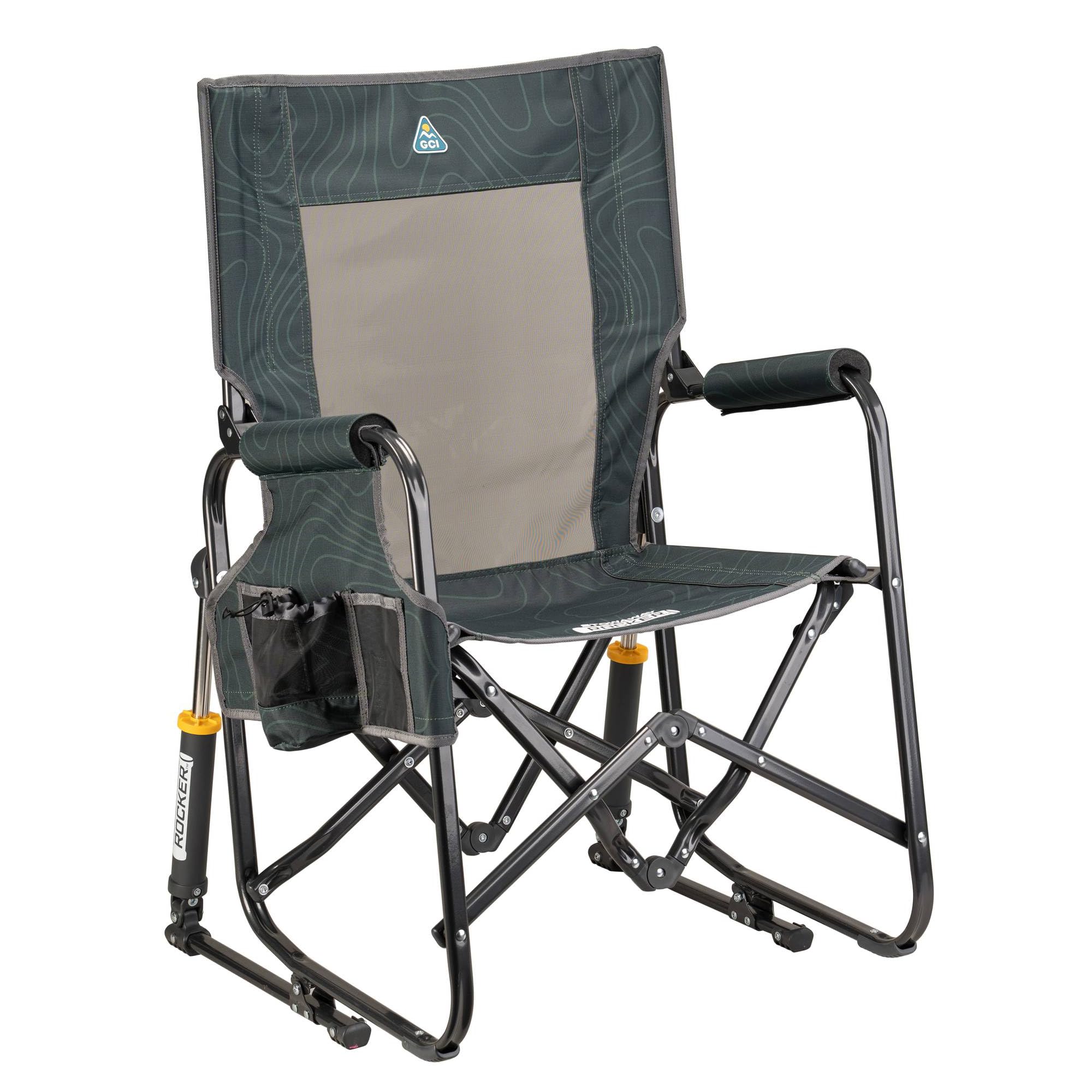 GCI Outdoor Freestyle Rocker XL Portable Folding Rocking Chair and Outdoor Camping Chair