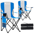 Camping Chairs, High Back Breathable Mesh Camping Chair 300 LBS Capacity, Portable Outdoor Lawn Chairs Folding with Cup Holder for Picnic, Lawn, Beach, Fishing and Sports (Grey)
