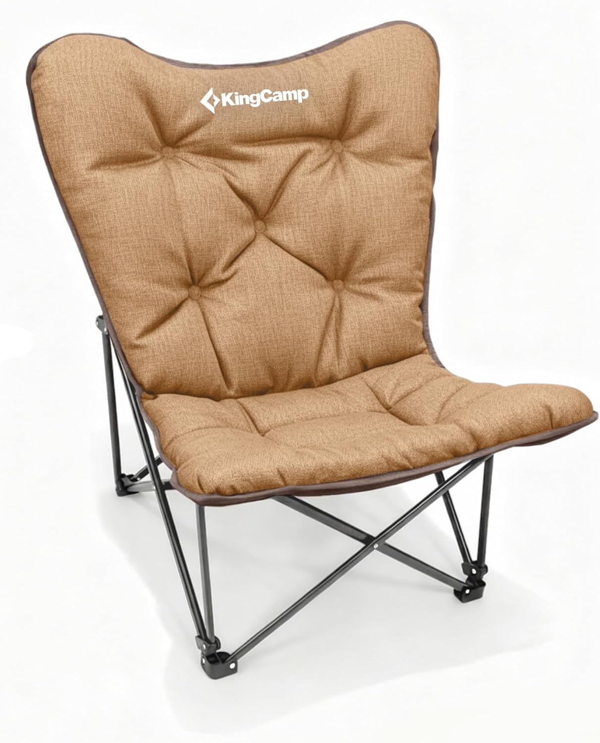 KingCamp Folding Comfy Butterfly Chair Oversized Padded Camping Chairs for Adults Comfortable Camp Chair 300lbs Heavy Duty with High Back for Outdoor Lawn Patio Bedroom Living Room Dorm