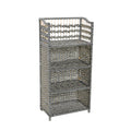 Household Essentials Woven Accent Shelf Cream and White Paper Rattan