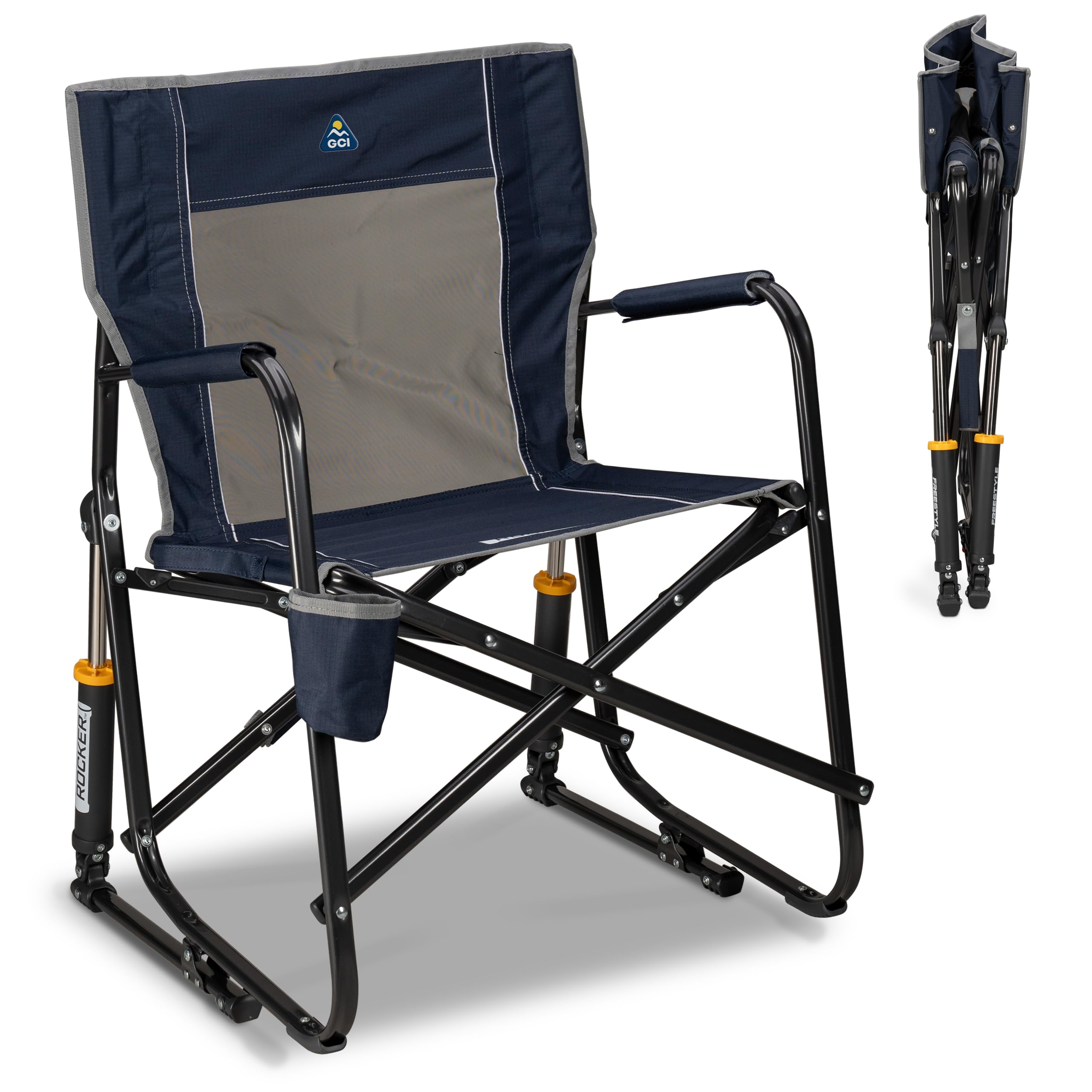 GCI Outdoor Freestyle Rocker XL Portable Folding Rocking Chair and Outdoor Camping Chair