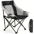 SUNNYFEEL Lightweight Oversized Camping Chairs for Adults Portable Folding Chair with Side Pockets & Cup Holde for Beach,Fishing,Trip,Picnic,Lawn,Concert Outdoor, Carry Bag Included