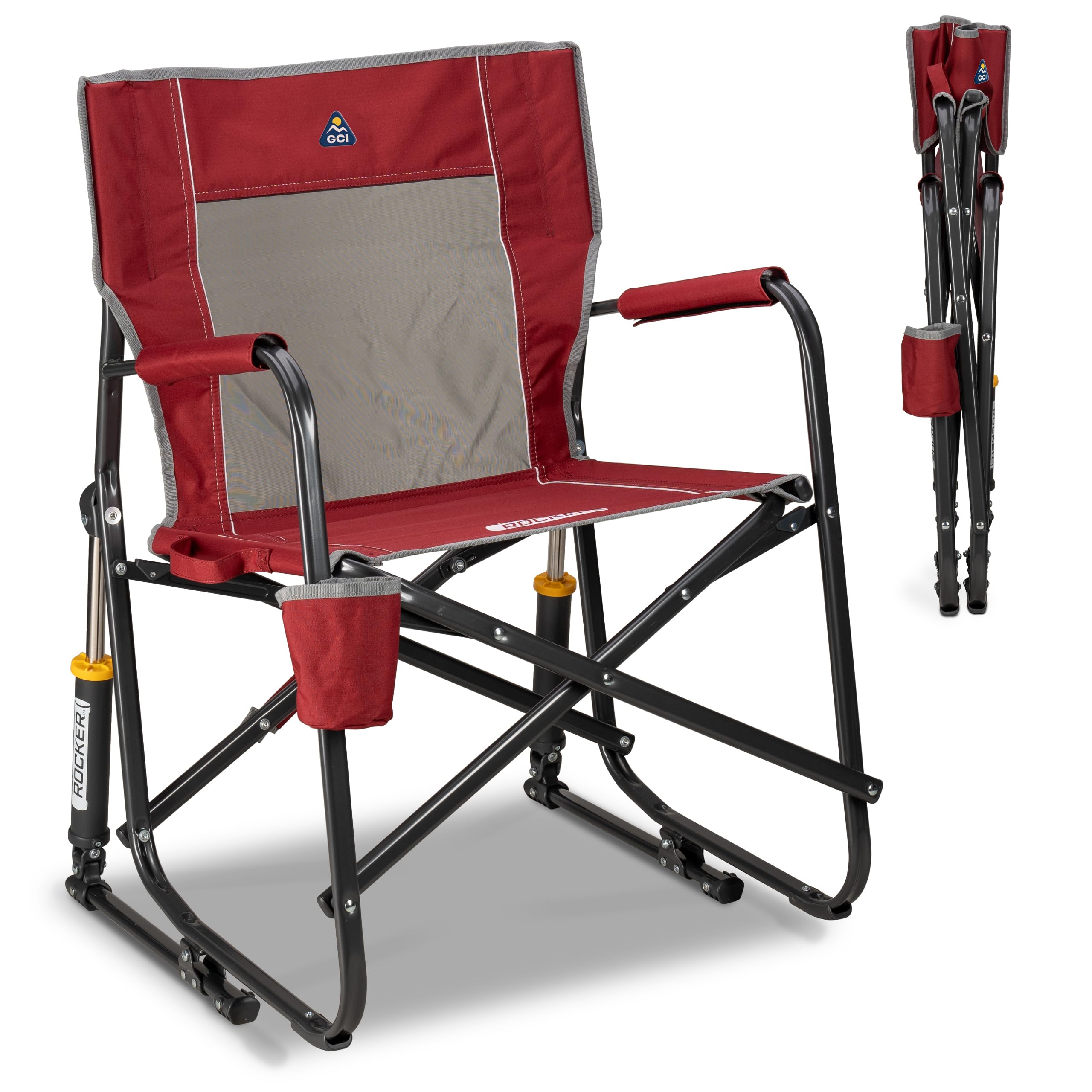 GCI Outdoor Freestyle Rocker XL Portable Folding Rocking Chair and Outdoor Camping Chair