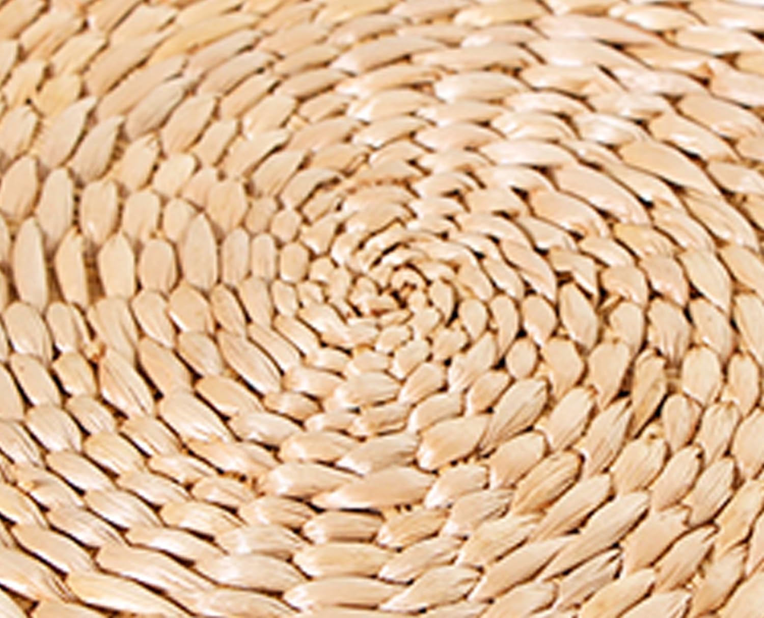Handcrafted Eco-Friendly Breathable Padded Knitted Straw Flat Seat Cushion/Straw futon Cushion (Cloth Splicing Round 45cm(17.72 in))