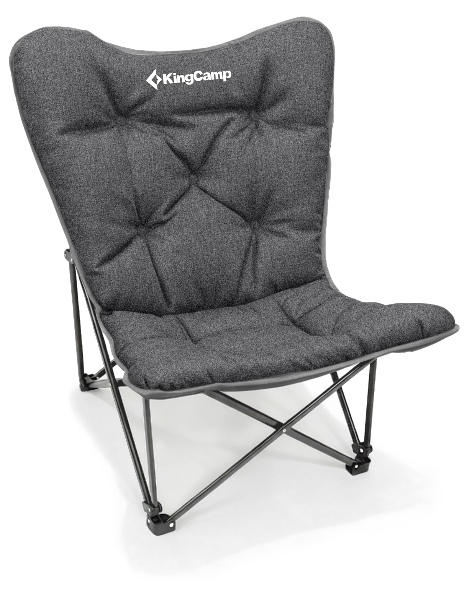 KingCamp Folding Comfy Butterfly Chair Oversized Padded Camping Chairs for Adults Comfortable Camp Chair 300lbs Heavy Duty with High Back for Outdoor Lawn Patio Bedroom Living Room Dorm