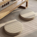 Floor Cushion - Thick, Washable, Removable Cover Tatami Mat, Meditation Pillow for Windowsill, Balcony, Floor Seating (Beige, Dia 24'')